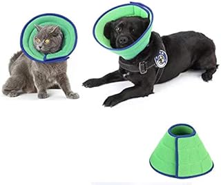 HanryDong Breathable Mesh Elizabethan Collar, Blue Soft Comfy Adjustable E-Collar, Quicker Healing Pet Recovery Cone, Soft Edges,Anti-Bite/Lick for Cat, Dog