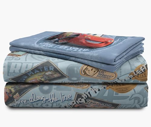 Image of Jay Franco Kids Sheet Set with Fitted, Flat Sheets & Pillow Cover - Ultra-Soft Bedding with Pillowcase for Room Decor, Multi - Cars, 4 Piece Full