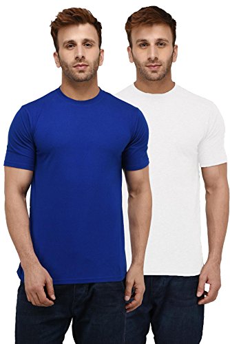 Image of London Hills Solid Cotton Blend Half Sleeve Regular Men Round Neck Tshirts | T Shirt For Man | Tshirt | Shirts Men | Tshirt For Man | T-shirt | T-shirts | Stylish | Gym Wear For Workout | MultiColored