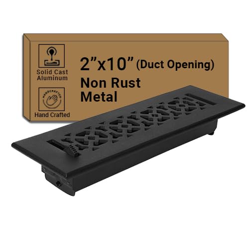 Achtek 10" Duct Opening Solid Cast Aluminum Round Grille ( 12" Round Overall) | Powder Coated| Back Frame/lip Height 5/16" - Ireland - View #8
