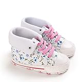 DEBAIJIA Bebé Primeros Pasos Zapatos 0-6M Niños Suave Suela Antideslizante Ligero Slip-on Zapatillas 17 EU Blanco (Tamaño Etiqueta-1)