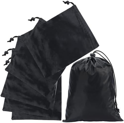 CREATCABIN Black Drawstring Bag with Lever Lock Waterproof Nylon ...