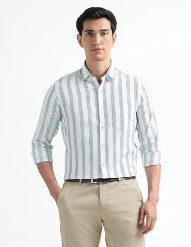 Image of Arrow Checked Slim Fit Mens Formal Shirt - Cotton, Breathable & Comfortable, Full Sleeves Shirts for Men