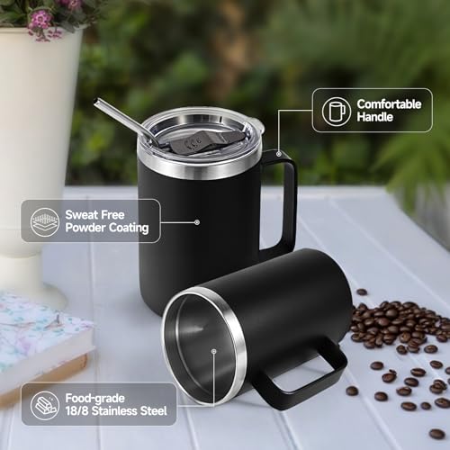 Volhoply 16oz Insulated Coffee Mug