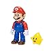 The Super Mario Galaxy Movie 5” Action Figures Series 1 – Mario Figure with Yellow Glow-in-The Dark Luma Star Accessory - Premium Details 22 Points of Articulation