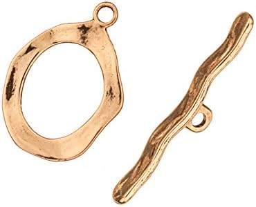 Forge-Tone Oval Toggle Clasp Antique-Gold Finished 23/40mmx33/6.8mm Sold per Pack of 8pair