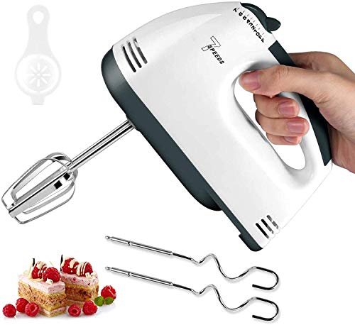 Hand Mixer Electric, New 7-Speed Hand-Held Electric Mixer, Portable Kitchen Mixer Stainless Steel Egg Whisk with Egg White Separator, Egg Sticks and Dough Sticks or Kitchen Aid, Baking, Cake, Cooking