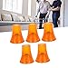 BestAlice 5Pcs Cane Tips, 3/4 Inch Crutch Tips Rubber Replacement Foot Pad, 19mm Cane Tips Heavy Duty, Prevent Slipping Soft Thicken Rubber Walking Canes Replacement Tips(Orange)