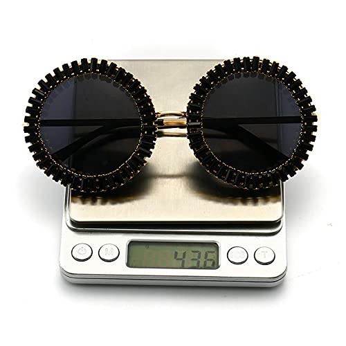 Mincl/ 2019 Diamond Color Sunglasses For Lady Exaggerated Personality Female Sun Glasses Female Shades Uv400 (Colorful) #TOP6