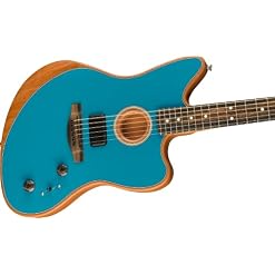 Fender Acoustasonic Jazzmaster Ocean Turquoise · Guitare électrique - Les Beatles, Paul McCartney, John Lennon, RIngo Starr, George Harrison Fender Acoustasonic Jazzmaster Ocean Turquoise · Guitare électrique – Image 3