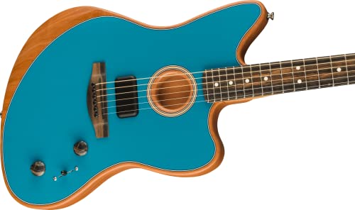 Fender Acoustasonic Jazzmaster Ocean Turquoise · Guitare électrique - Les Beatles, Paul McCartney, John Lennon, RIngo Starr, George Harrison Fender Acoustasonic Jazzmaster Ocean Turquoise · Guitare électrique – Image 4