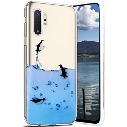 Robinsoni Case Compatible with Samsung Galaxy Note 10 Pro Phone Case Transparent Crystal See Through Cover Glossy Gel Rubber Cover Clarity Ultra Thin Cover Soft Silicone Case for Galaxy Note 10 Pro