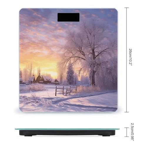 Báscula digital de baño de vidrio templado con pantalla LCD miniatura 2