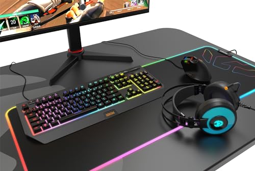 Gaming KAOX - Mouse da gioco verticale RGB ottico, 7 pulsanti programmabili, 6400 DPI, 6 colori, nero - Mouse gaming - Immagine 6