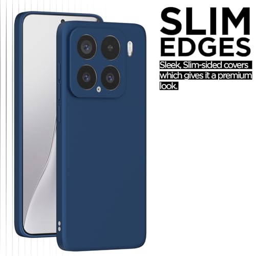 Image of Outlouders Back Cover for Xiaomi 15 | Camera Protection | Durable Soft Matte Silicone Bumper Case (Blue)