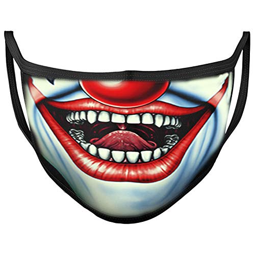 Payaso Madcap Rock Metal Biker Regalo de Navidad Cráneo Moda Máscara Negro