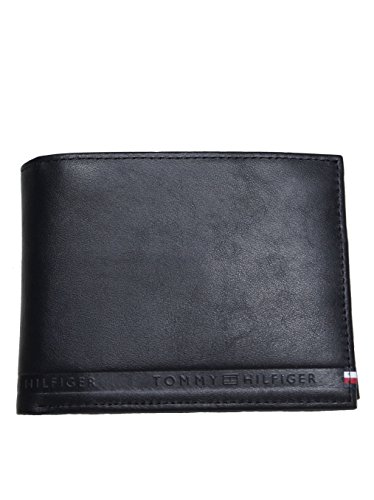 Image of Tommy Hilfiger Selvedge Emboss Cc Flap Coin, Men's Wallet, Black, 2.5x10x13.5 cm (B x H T)