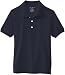 Eddie Bauer Big Boys' Uniform Short Sleeve Pique Polo Shirt, Navy, M(10/12)