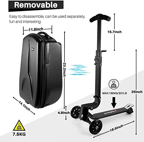 iubest Scooter Luggage for Kids/Adult 