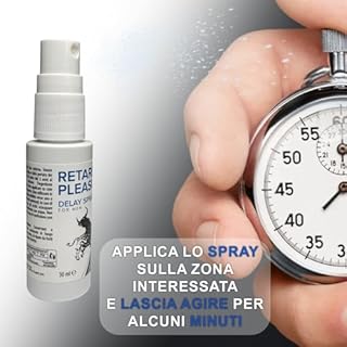 Spray ritardante per uomo - Delay spray for men longer, lubrificante intimo a base d'acqua, 30 ml, pensato per favorire controllo, texture scorrevole, cosmetico