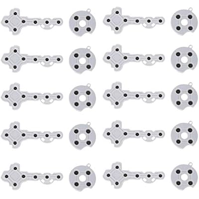 Beufee 10 PCS Conductive Rubber Gamepad, Silicone Conductive Rubber Pads Replacement Conductive Rubber Rubber Buttons Controller Parts Button Rubber Pad Rubber Contact Pad Button