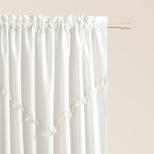 Chloe tenda con nastro arricciato 140 x 260 cm larghezza x altezza oscurante decorazione moderna per soggiorno camera da letto ecru