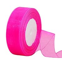Bellissimi nastri in chiffon traslucido larghezza 2,5 cm Nastri da imballaggio per confezioni regalo per festival con fiocco artigianale fai-da-te  15