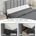 Oreiller de lit pour tête de lit Remplisseur de matelas Remplissage de lit(0-8") Oreillage de lit entre vos têtes de lit et matelas, Tête de lit Oreil (blanc, Twin(40"x6"x10"))