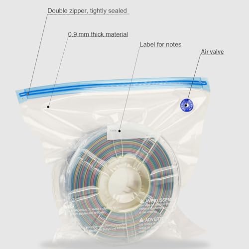 Image of Filament Storage Bags, 30pcs Plus Size 3D Printer Filament Storage Bag, Perfect for 3D Filament Vacuum Bags (15x13 inch)