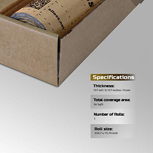 Siless Liner 157 mil (4 mm) 36 sqft Aluminum Foil Finish Car Sound Deadening & Heat Insulation Closed Cell Foam - PE Foam Sound Deadener by Siless - Used condition - Image 3