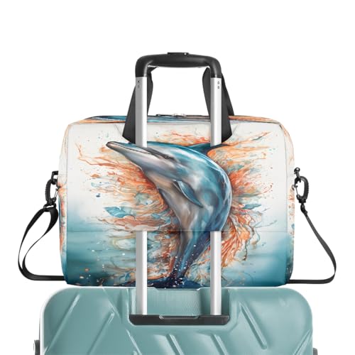 Maletín para portátil unisex 15.6-16 pulg diseño delfín miniatura 7