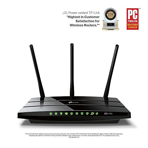 TP-LINK Archer C7 AC1750 Dual Band Wireless AC Gigabit Router, 2.4GHz 450Mbps+5Ghz 1300Mbps, 2 USB Port, IPv6, Guest Network (Renewed)