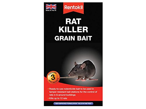 Rentokil Rat Killer - Juego de cebos para grano (3 unidades)