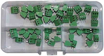Screw Terminal Block 2.54mm Pitch 2 & 3 Pole (50 Piece Kit) by QSU