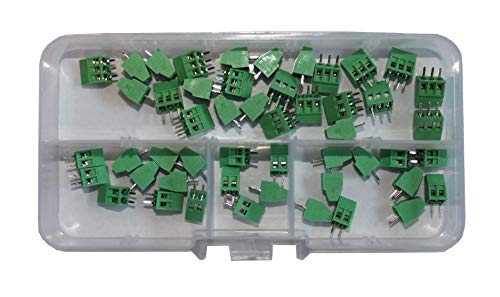 Screw Terminal Block 2.54Mm Pitch 2 & 3 Pole (50 Piece Kit) By Qsu #TOP22