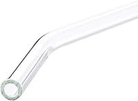 Vista 4 de Halm - Pajitas de vidrio – 6 popotes cortos de 6 pulgadas doblados reutilizables + cepillo de limpieza sin plástico – Apto para lavavajillas