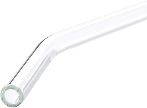 Miniatura 4 de Halm - Pajitas de vidrio  6 popotes cortos de 6 pulgadas doblados reutilizables + cepillo de limpieza sin plástico  Apto para lavavajillas