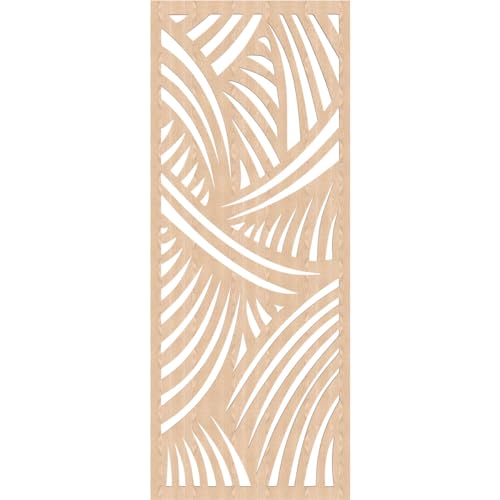 Image of Chester Decorative Pierced Fretwork Wood Wall Panels, 29 3 /8 inchW x 74 3 /8 inchH x 3 /8 inchT, Red Oak
