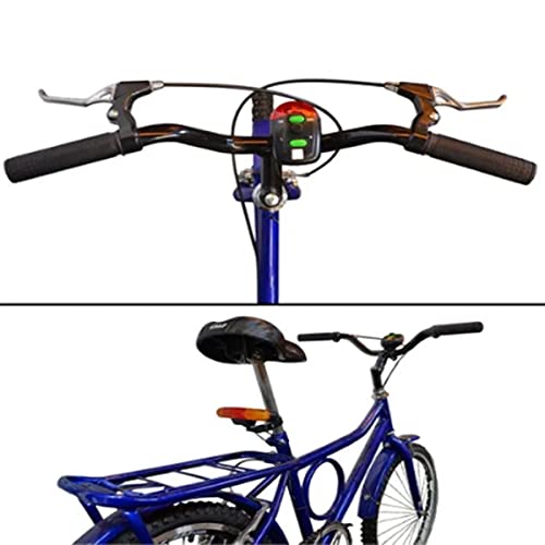 Kit Lanterna Farol De Bike C/Buzina Seta Luz De Freio Pisca