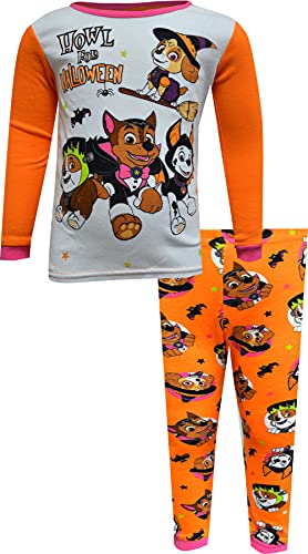 AME Sleepwear Girls' Paw Patrol Howl for Halloween Cotton Toddler Pajamas