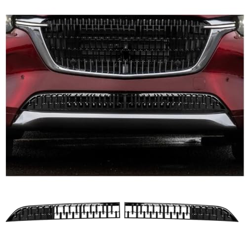 Image of CDEFG 2Pcs for 2025 2026 Mazda CX-90 Front Grill Mesh Inserts Trims | Front Bottom Grille Guard for 2026 Mazda CX90 (Turbo /Turbo S / PHEV) Car Exterior Accessories ABS Material