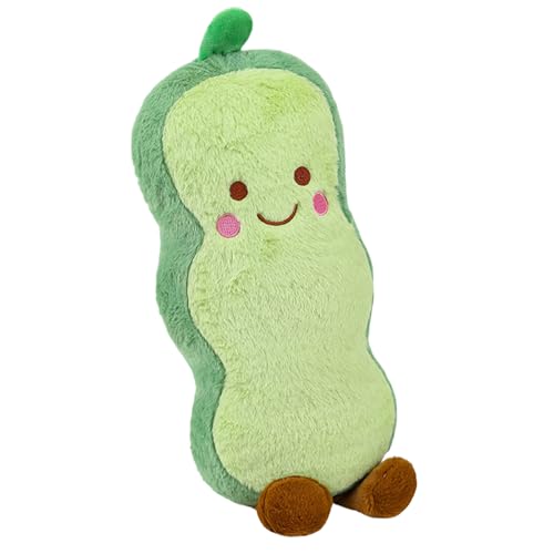 Peluche de guisante – Peluche de 26 cm | Dibujos animados dulce decoración suave para el hogar | Cojín para sentarse, dormir, sofá, silla de TV, sofá, suelo, escritorio, salón, viajes, Acción de