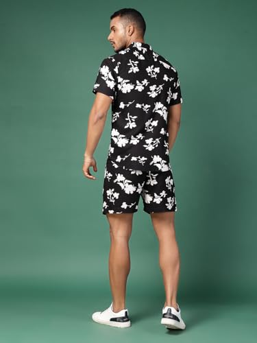 Image of Rigo Printed Co-Ord Set for Men | Casual Shirt & Shorts Night Suit Set | Lounge-wear Nightdress Pajama Set for Mens & Boys | Night Wear, Beach Wear, Vacation Wear Outfit
