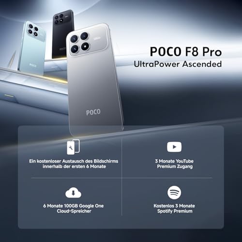 XIAOMI Poco F8 Pro Smartphone, 12+256GB, 6210mAh, 50MP, Schwarz