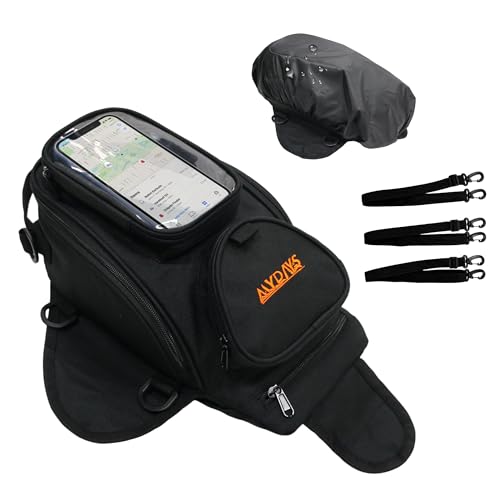 MYDAYS OUTDOOR Tanque magnético para motocicleta, bolsa preta resistente para tanque de gás, bolsa de motocicleta com sela Oxford