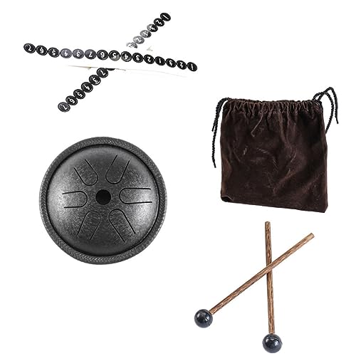 Yardwe 1Set Steel Tongue Drum Notes Percussion Instrument for Music Education Meditation and Healing Includes Drum Mallet for Beginners