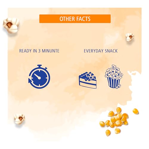 American Garden Microwave Hot N Spicy Popcorn, Gluten-Free, 273g (3 Bags of 91g)