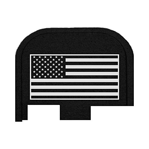 Bastion GLOCK 42 Butt Plate, Rear Slide Cover Back Plate for Glock 42 .380 Accessories ONLY Laser Engraved - USA FLAG