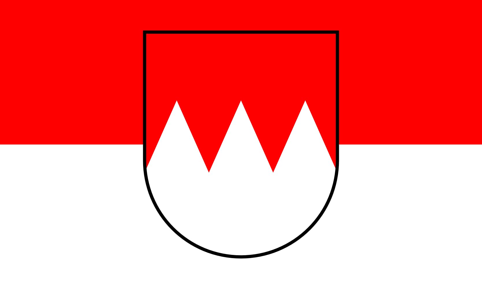 Drapeau Franconia grande taille avec finitions renforcées fränkische fahne
