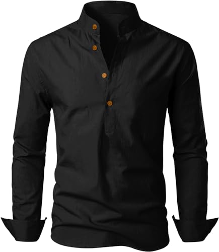 Image of Men's Kurta || Chinese Collar Long Sleeves || Straight Hip Length Kurtas || Short Kurta for Men || for Festival || Function || Occasion Wear Fancy Kurta for || Best Gifts for Mens